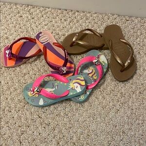 Havaianas Kids Sandals - Pink, Gold, and Multicolor